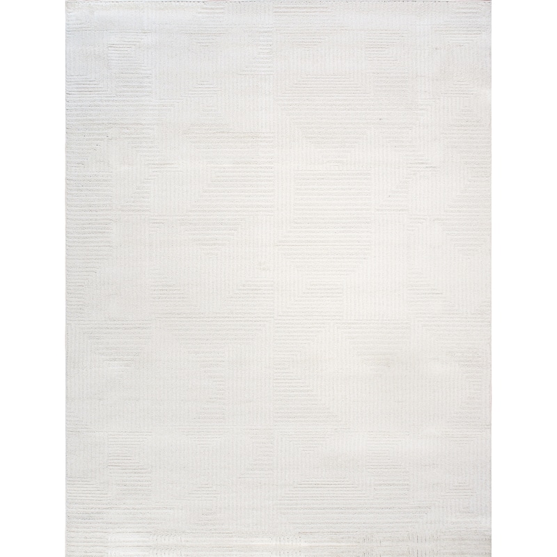 Pasargad Home Turkish Sutton Striped Ivory Area Rug - 8' 6" X 11' 6" - Ivory