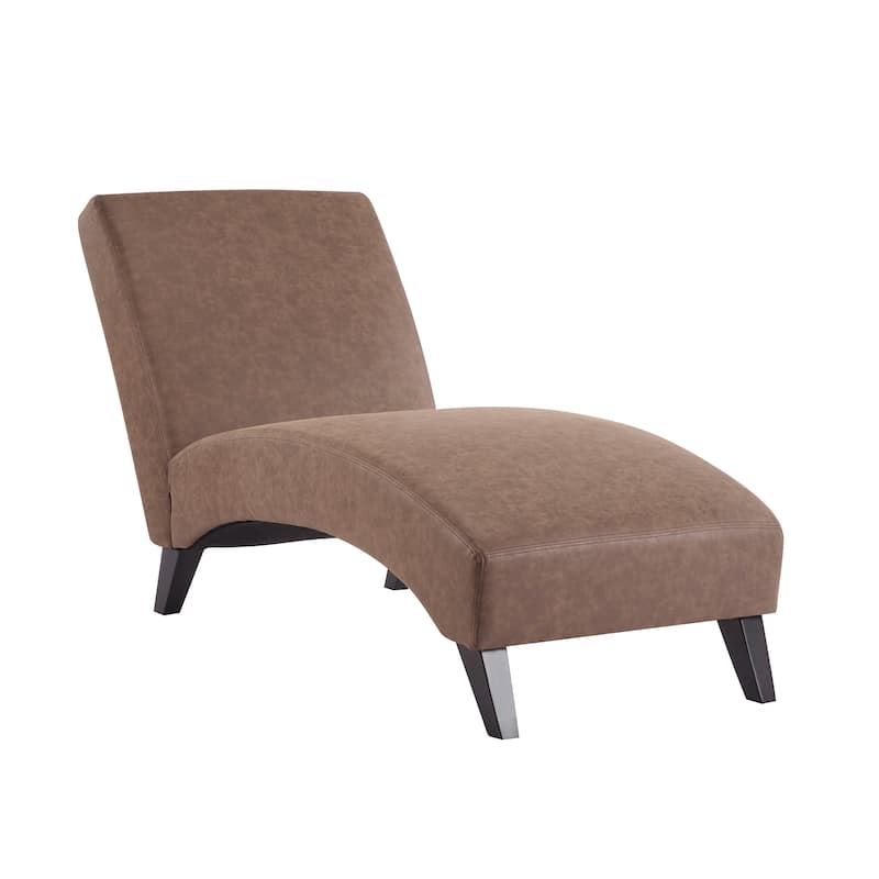 Finlay Leather Chaise Lounge by Christopher Knight Home
