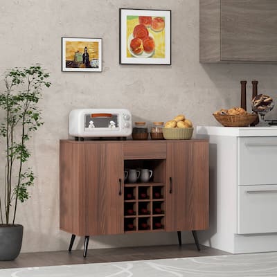 Buffet Sideboard Cabinet Wine Bar Cabinet with Adjustable Shelves