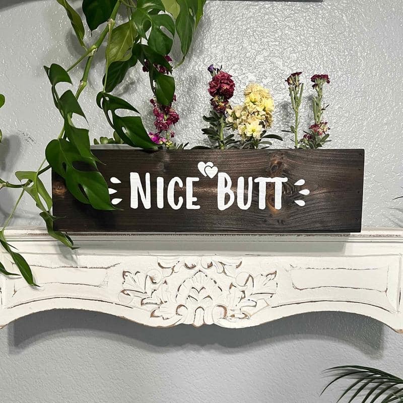 Hello Sweet Cheeks Wood Toilet Paper Holder, Farmhouse