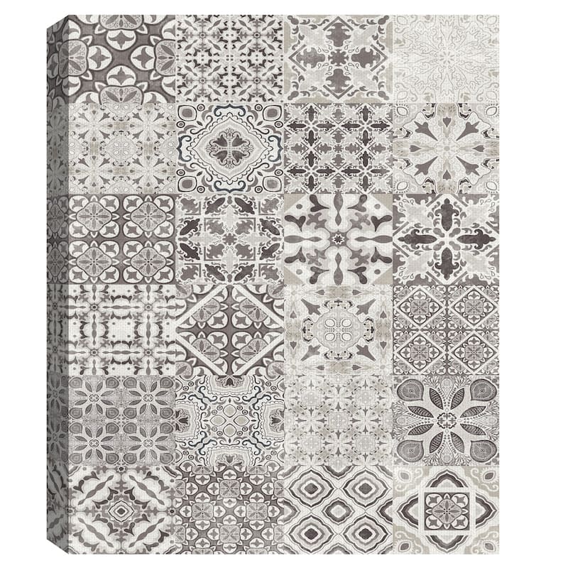 Taupe Tiles by Belle Maison Canvas Art Print