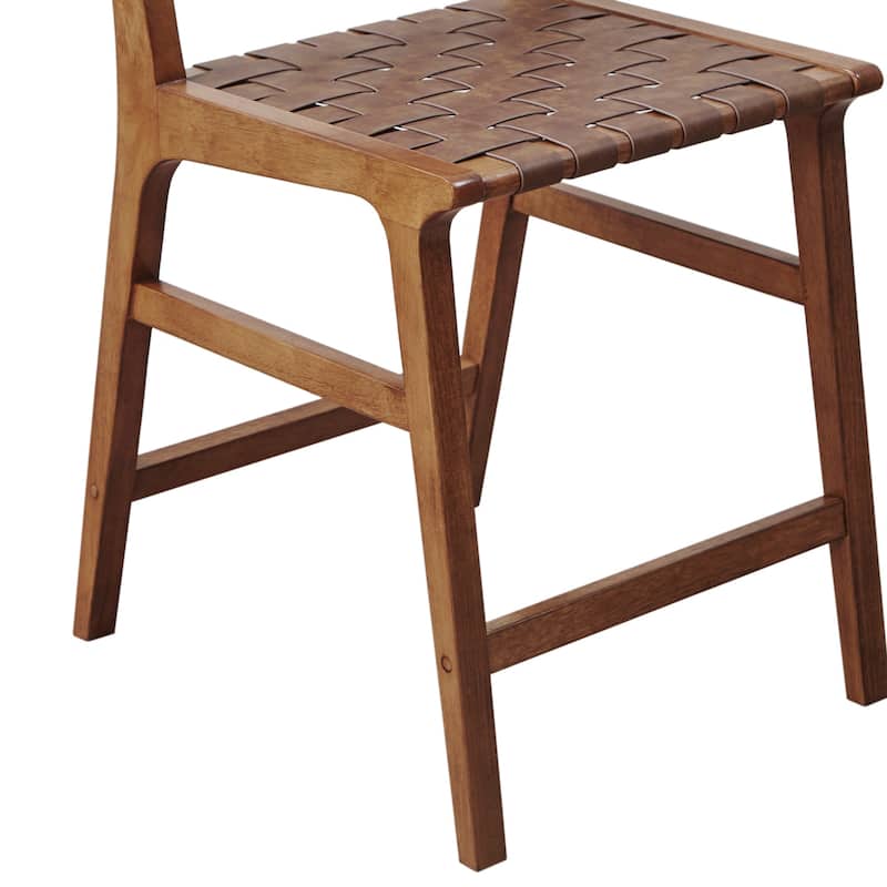 INK IVY Oslo Faux Leather Woven Counter Stool 24"H