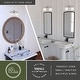 preview thumbnail 3 of 6, Huntley 2-Light 16 in. W Satin Nickel Farmhouse Bathroom Vanity Lighting Fixture, White Schoolhouse Milk Glass Globe Shade
