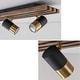 preview thumbnail 5 of 9, Modern Farmhouse 5-Light Flush Mount Ceiling Fixture Track Lighting with Rotating Head - Black