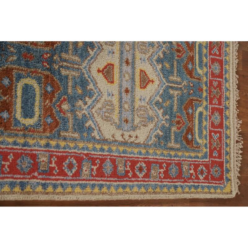 Blue Heriz Serapi Runner Rug Handmade Wool Carpet - 2'6"x 8'0"