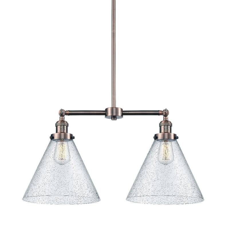 Innovations Lighting X-Large Cone 2 Light 21" Wide Linear Chandelier