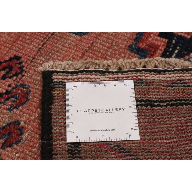 ECARPETGALLERY Hand-knotted Melis Vintage Salmon Wool Rug - 3'9 x 10'2