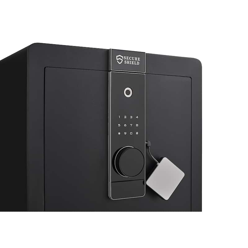Safe Box with Biometric Recognition, Built-in Removable And Flexible Compartment Partition, Dual Protection