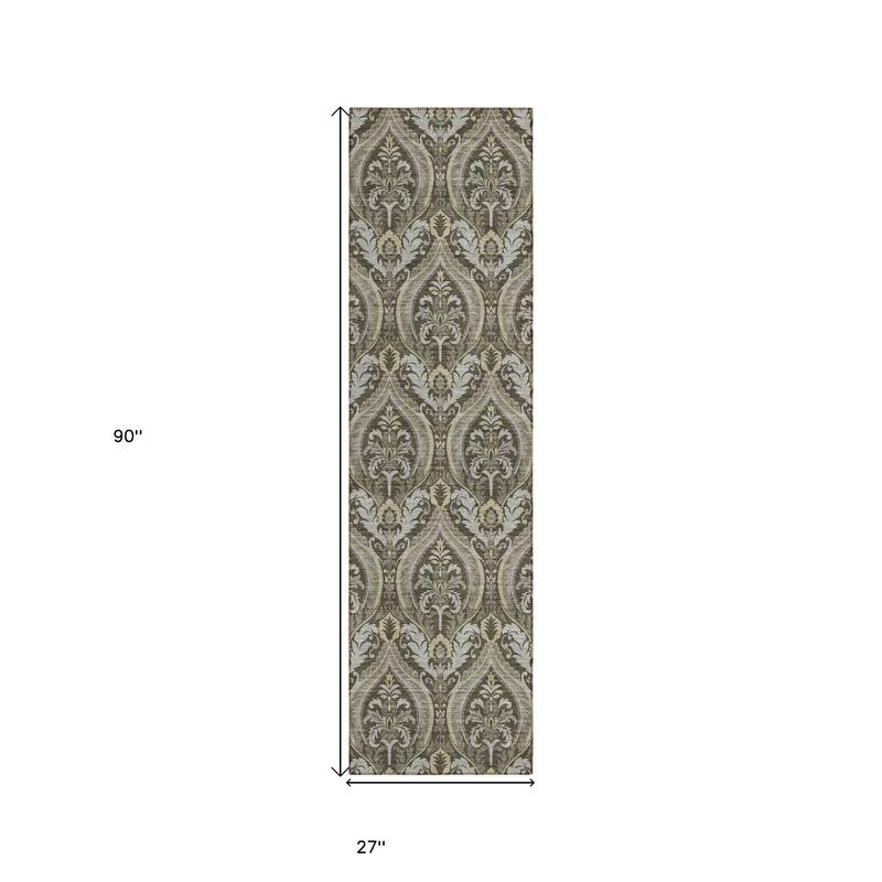 Haso Lush Floral Weather Resistant Classic Meets Modern Outdoor Rug