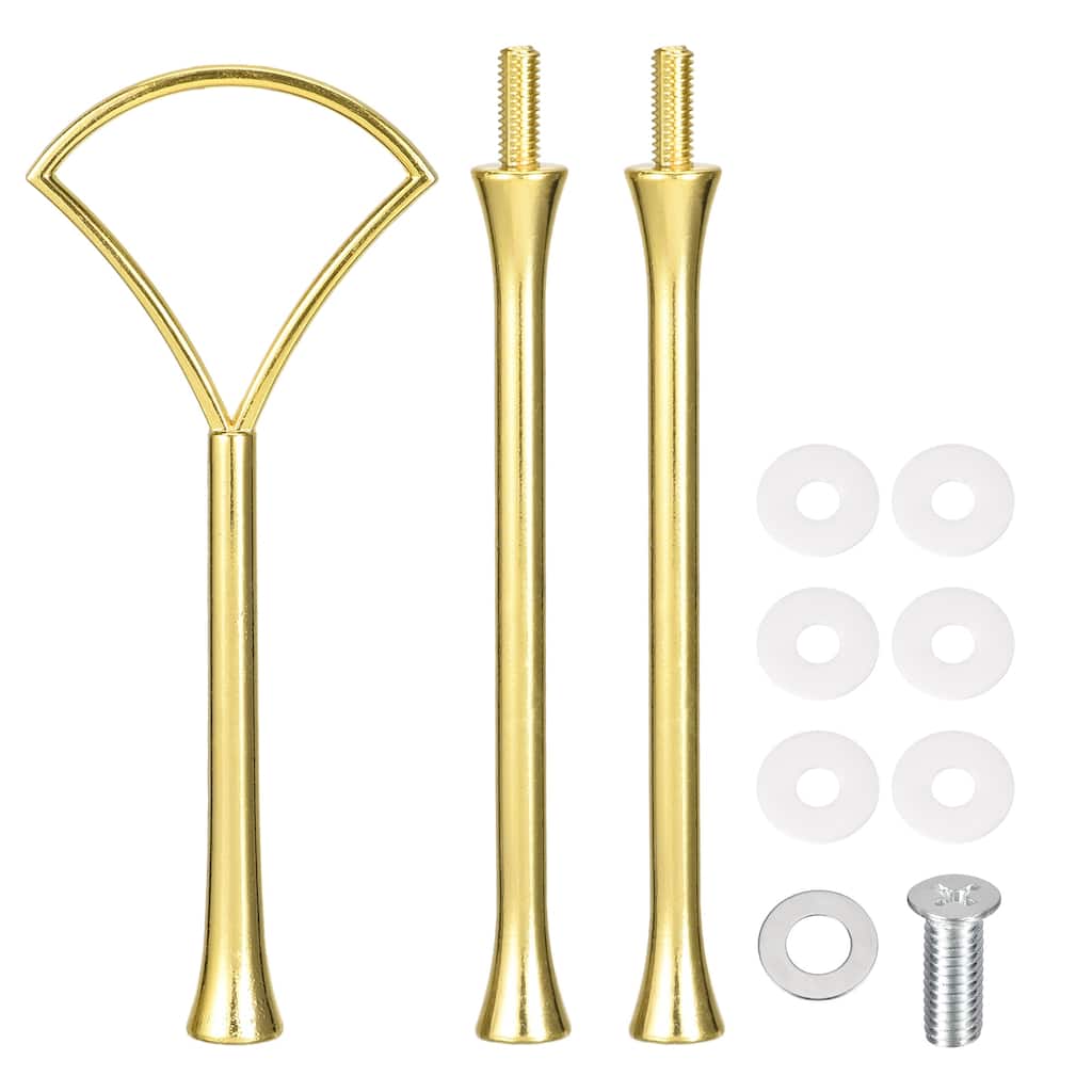 Cake Tray Stand Handle Cupcake Dessert Plate Hardware Fitting Holder Rod Stand Handle, 3-Tiers