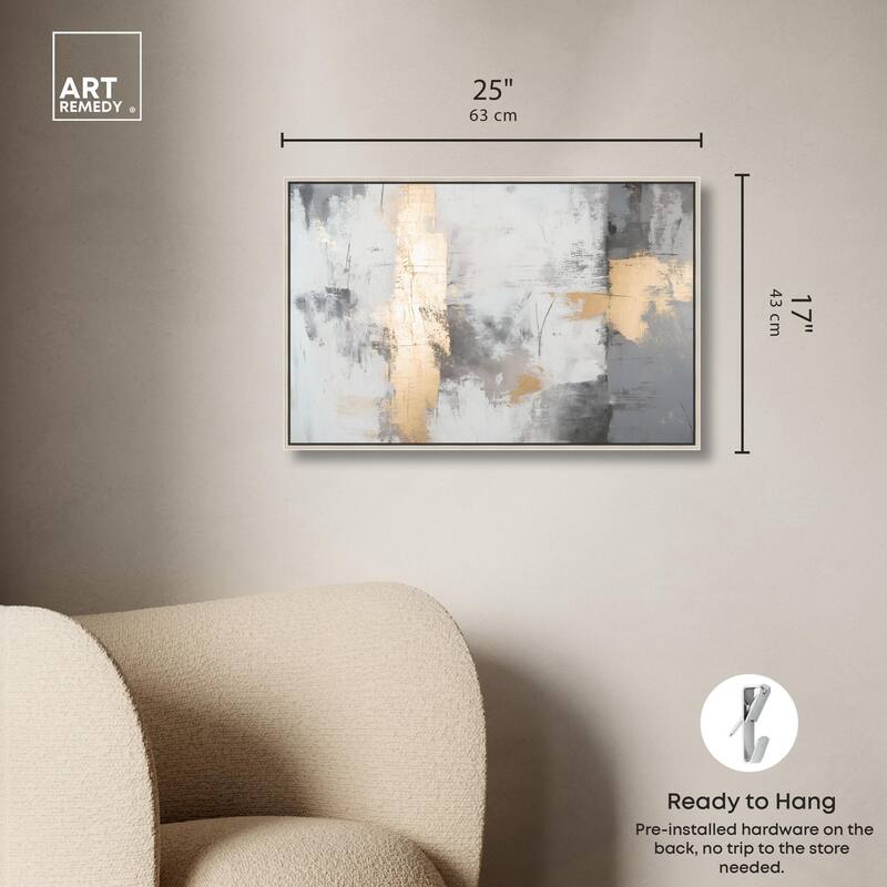 Gilded Gray III Canvas by Art Remedy