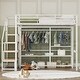 preview thumbnail 23 of 36, Metal Loft Bed with Wardrobe and Storage Shelves