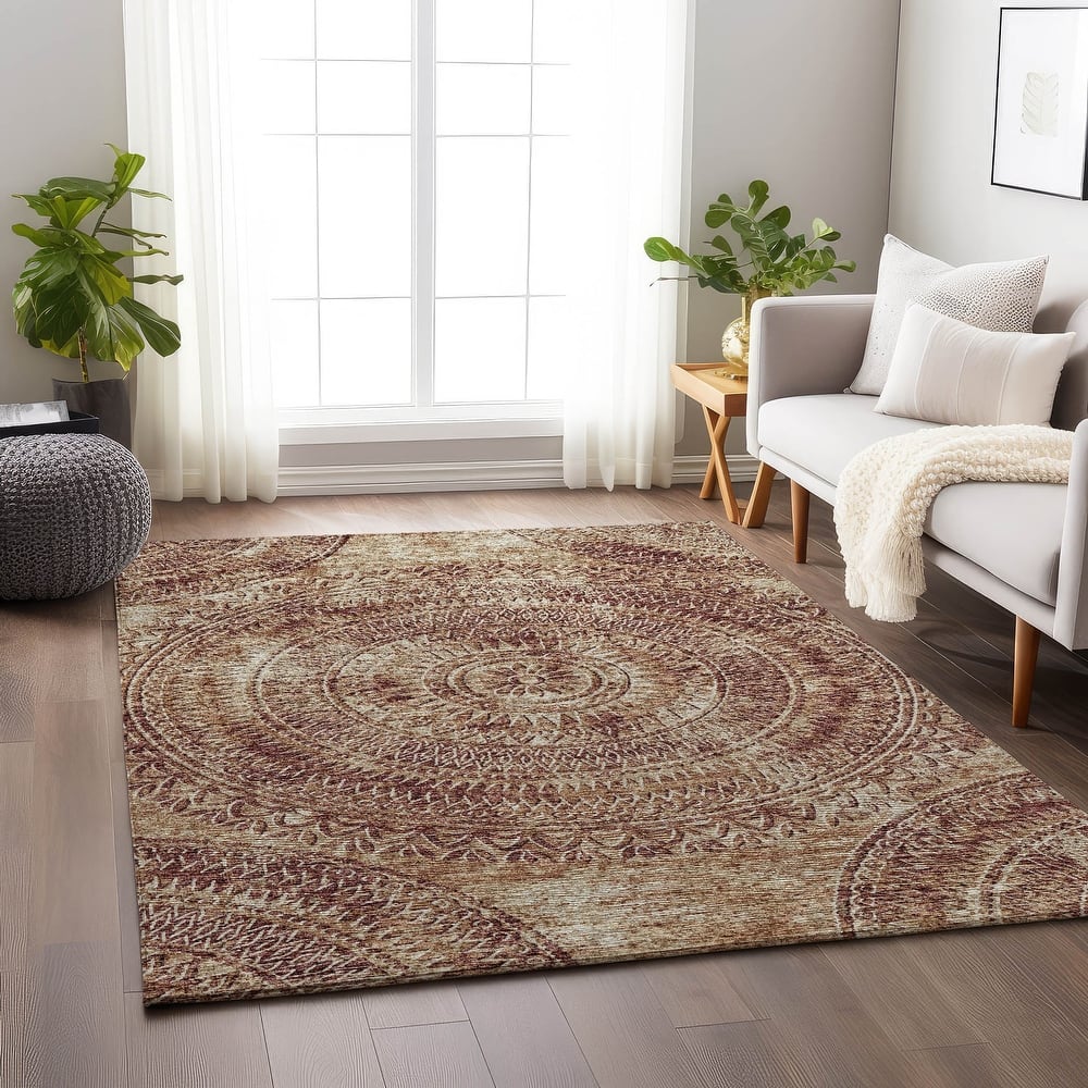 Premium Washable Super Soft Boho Medallion Mayfield Rug