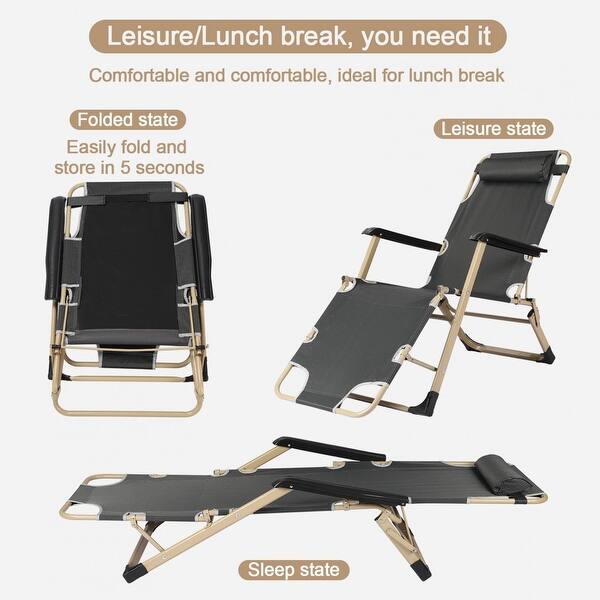 Outdoor Foldable Hammock Lounger Recliner Luxury Camp Chair Camping