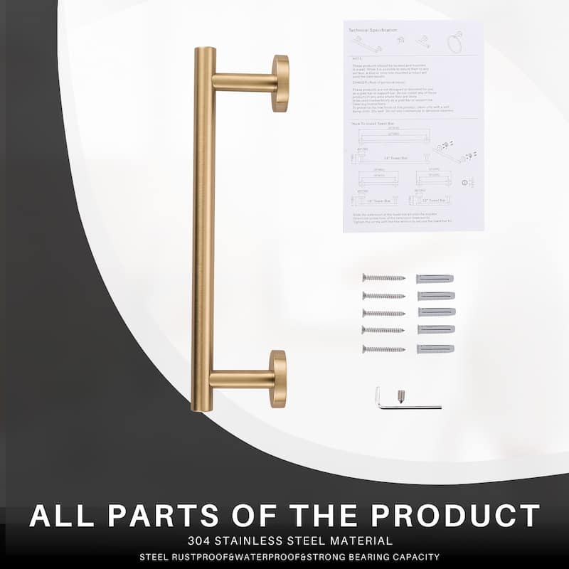 WOWOW Mutiple length Wall Mounted Stainless Steel Towel Bar