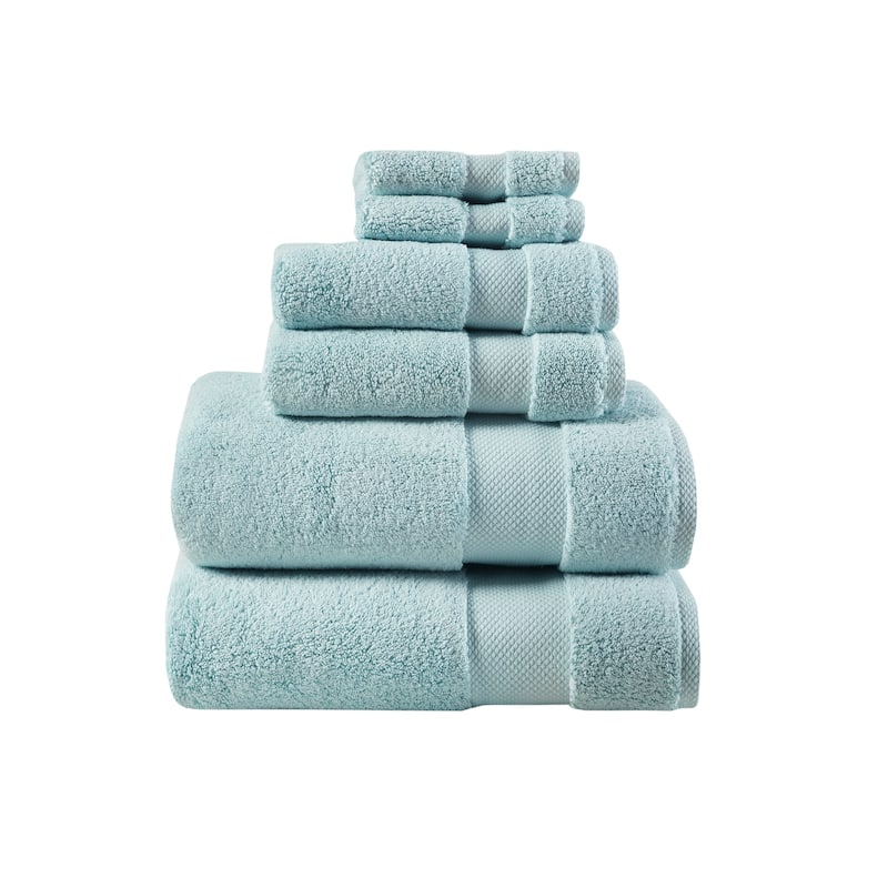 Madison Park Signature Splendor 1000gsm 100-percent Cotton 6 Piece Towel Set - Blue