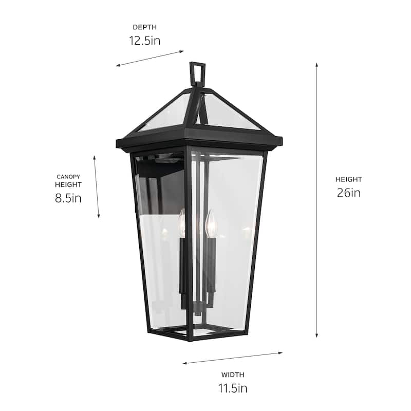 Kichler Lighting Regence 26 in. 2-Light Olde Bronze Outdoor Wall Sconce