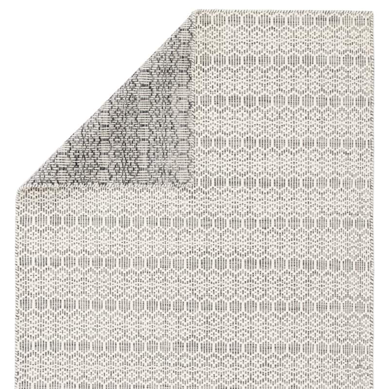 Railay Handmade Trellis White/ Grey Area Rug