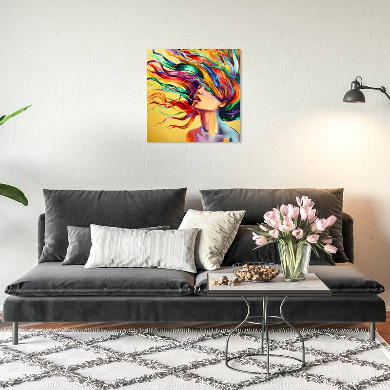Wynwood Studio Canvas Fashion and Glam Burst of Saturation II Yellow and Modern & Contemporary Wall Art Canvas Print - 20 x 20