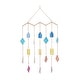 preview thumbnail 3 of 5, The Novogratz Multi Colored Metal Indoor Outdoor Geometric Windchime with Stained Glass
