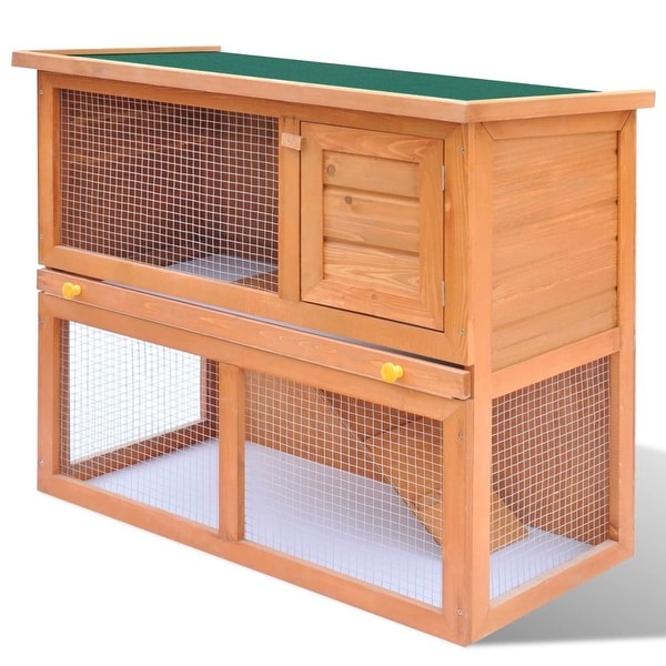 vidaXL Outdoor Rabbit Hutch Small Animal House Pet Cage 1 Door Wood. Opens flyout.