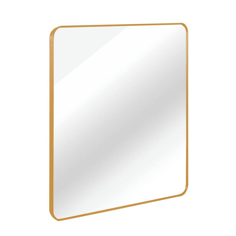 Inch Silver Metal Framed Rectangular Bathrrom Mirror for Wall.
