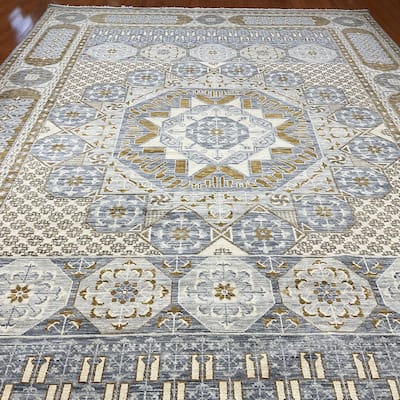 HERAT ORIENTAL Handmade Mamluk Wool Rug - 12'1" x 17'8"