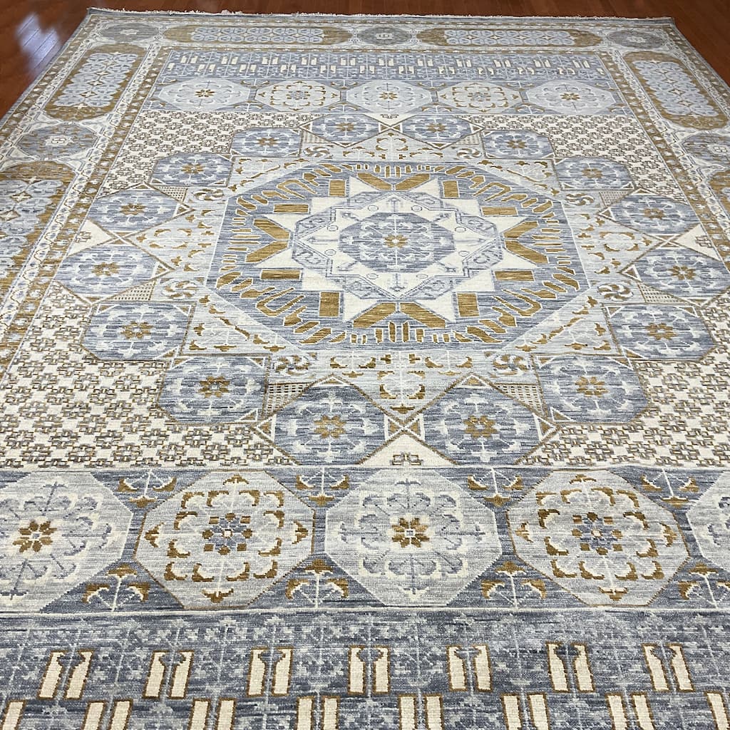 HERAT ORIENTAL Handmade Mamluk Wool Rug - 12'1" x 17'8"