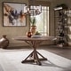 Krakova Rustic X-Base Round Pine Wood Dining Table - Bed Bath & Beyond ...