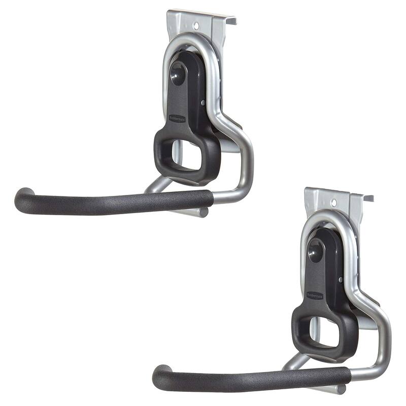 Rubbermaid Vertical FastTrack Hanging Wall Mount Hook Garage Organizer (2 Pack) - 1.19