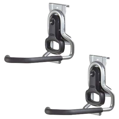 Rubbermaid Vertical FastTrack Hanging Wall Mount Hook Garage Organizer (2 Pack) - 1.19