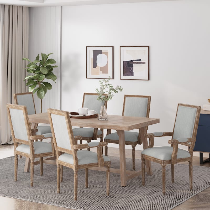 Maria French Country Upholstered Dining Chairs by Christopher Knight Home - 23.75" L x 23.75" W x 39.75" H