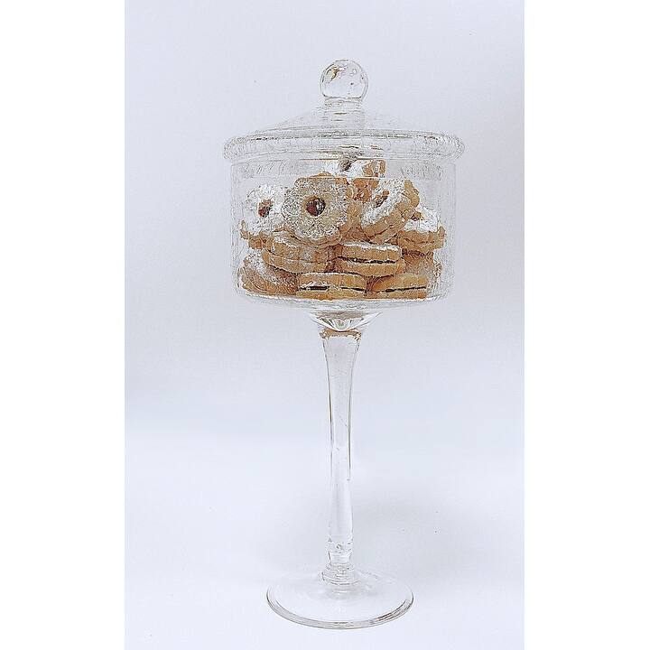 Tall Stemmed Cookie Jar, Liscio Ottico