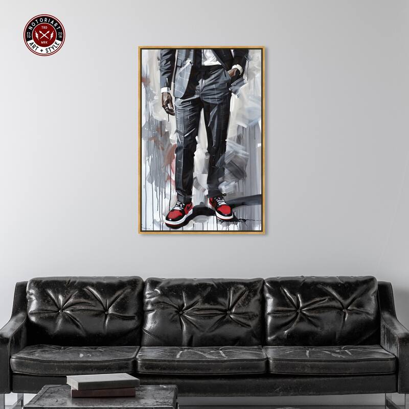 Notoriart Man Of Style Ii Framed Men Style 1 Piece Canvas Wall Art