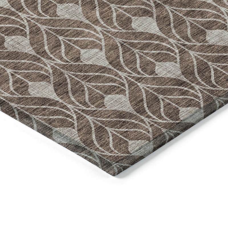 HomeRoots Geometric Transitional Rectangle Outdoor Rug