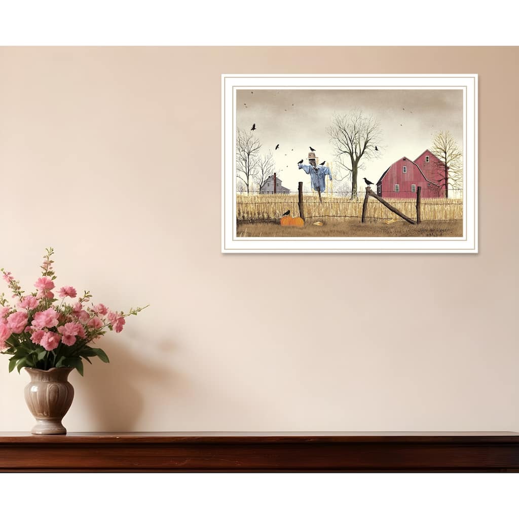 HomeRoots After the Harvest White Framed Wall Art