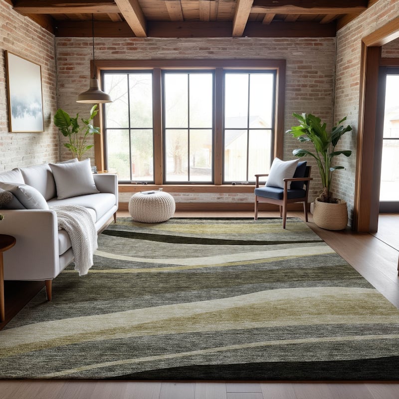 Premium Washable Super Soft Casual Contemporary Mayfield Rug - Taupe - 3' x 5'