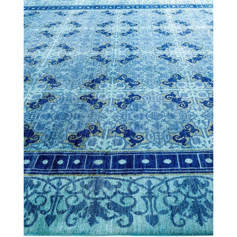 Contemporary Overdyed Wool Hand Knotted Area Rug - 9' 2" x 11' 5"