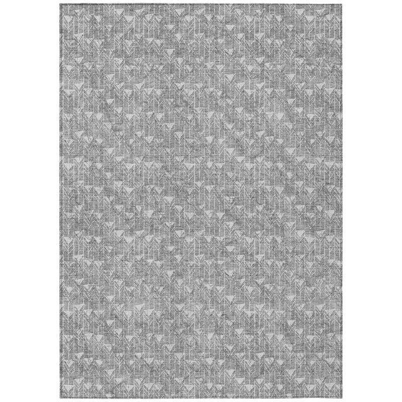 Alsiva Abstract Shapes Weather Resistant Timeless Fusion Outdoor Rug