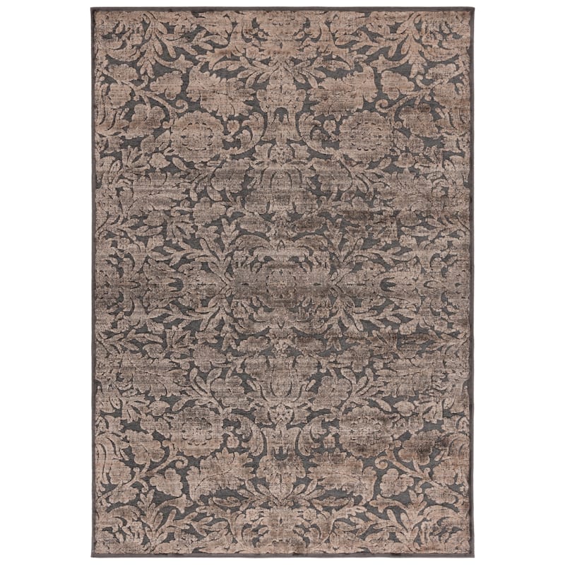 Martha Stewart by SAFAVIEH Heritage Bloom Viscose/ Chenille Rug - 5'3" x 7'6" - Zinc