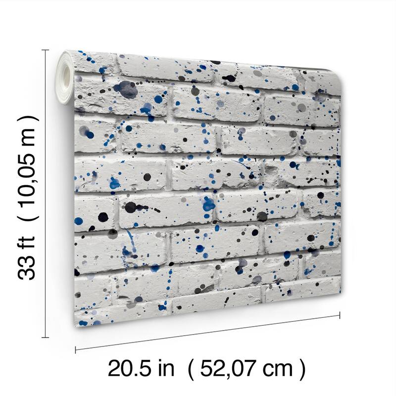 Advantage Splatter Wall Grey Abstract Wallpaper