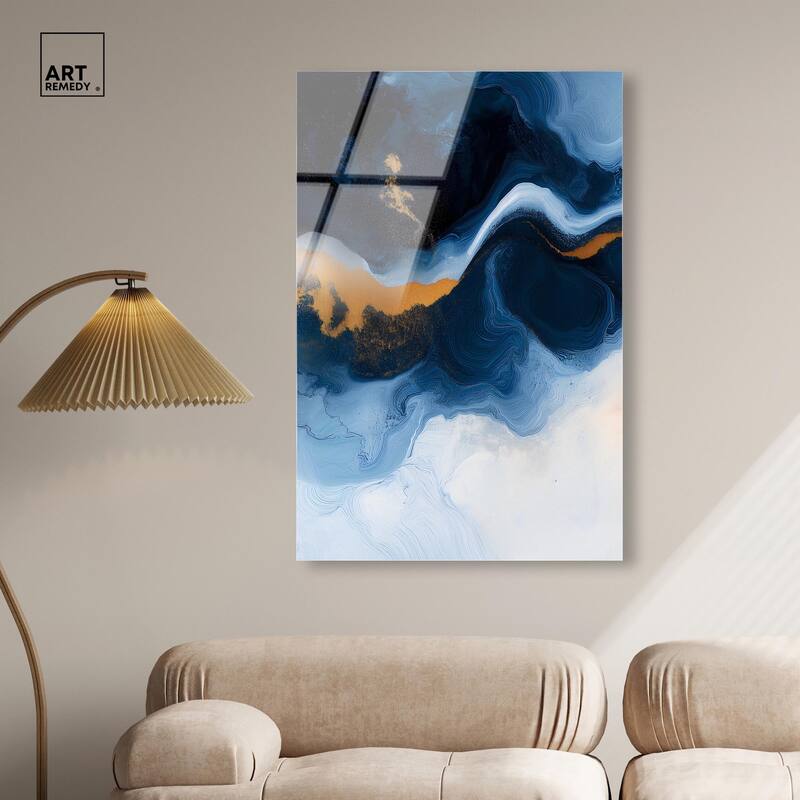 Blue Deep I Acrylic by Art Remedy, Ready to Hang