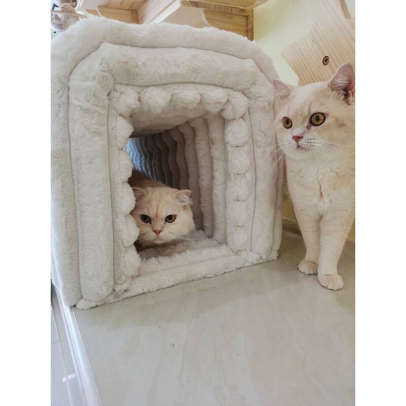 Ottoman Storage Bench Pet Supplies Corduroy Bench Cat's nest to hide For the Living Room, Entryway and Bedroom