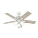 preview thumbnail 2 of 11, Hunter 44" Crystal Peak Ceiling Fan with LED Light Kit and Pull Chain, Casual, Transitional