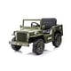 preview thumbnail 1 of 5, Ride On Car for Kids with Parent Remote Control, Rechargeable Battery Powered Electric Vehicle with Led Lights Olive Green - Assembly Required - 5-7 Years
