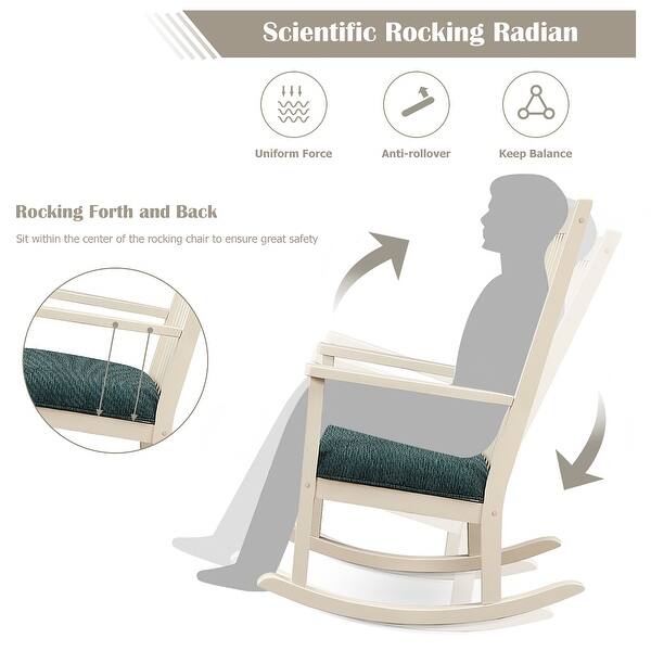 Shop Costway Set Of 2 Wood Rocking Chair Porch Rocker Indoor Outdoor Seat Overstock 31907503