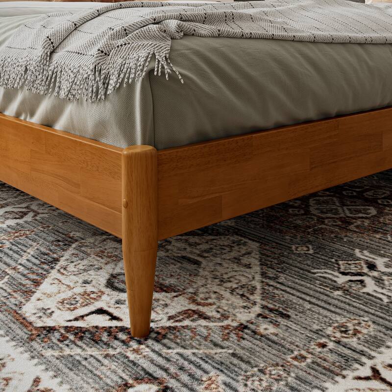 Aria Solid Wood Modern Low Profile Platform Bed