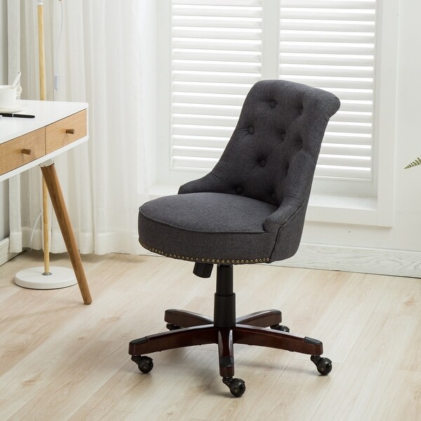 Shop Home Office Chair, Tufted, Linen, Height Adjustble ...