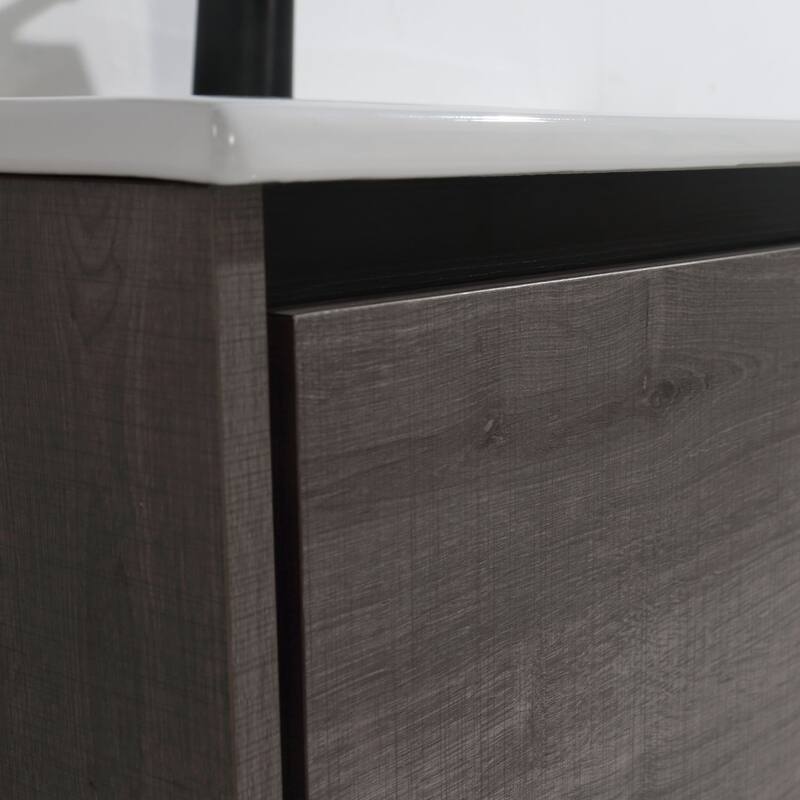 24"/30"/32"/36" Floating Bathroom Vanity Set with Ceramic Sink