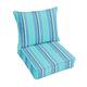 Sunbrella Indoor/ Outdoor Deep Seating Cushion and Pillow Set - Dolce Oasis Stripe